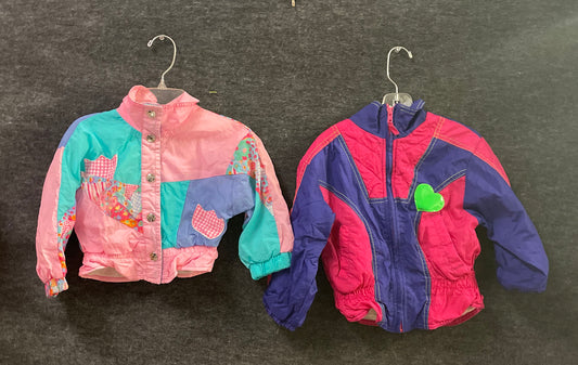 Weather Tamer Quality Outerwear Girls Windbreaker Jacket Lot 2 Sz 24M 3T