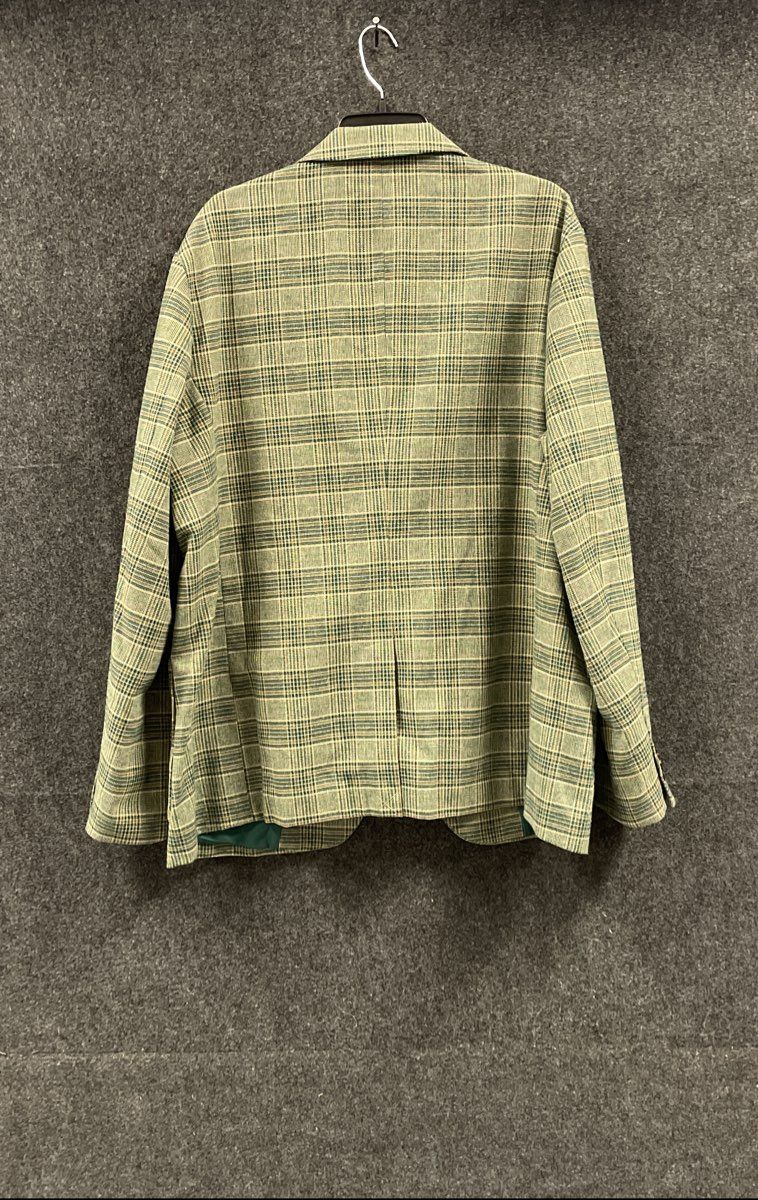 Houston White Men's Green Tan Plaid Two Button Blazer Jacket NWT Sz XL