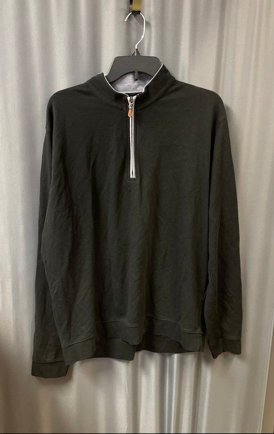 Johnnie-O Men's Black 1/4 Zip Pullover Cotton Lyocell Blend Sz XL