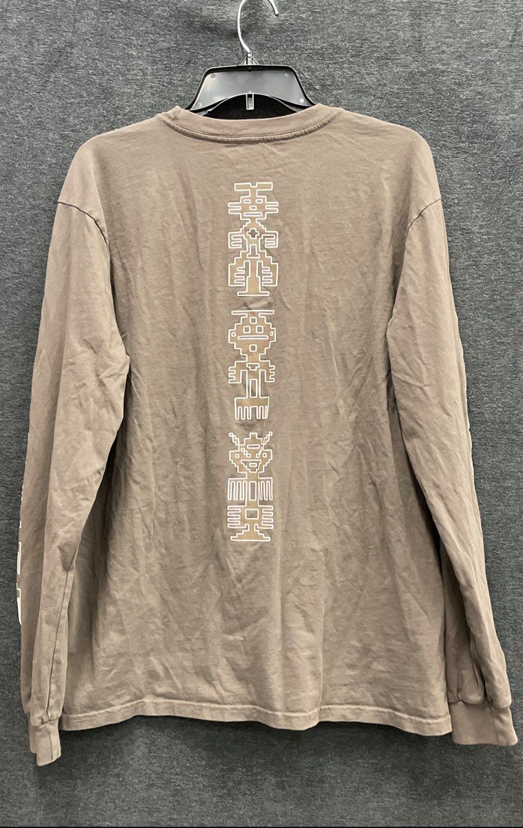 Roark Men's Artifacts Long Sleeve T-Shirt Brown Graphic Premium Tee Sz L