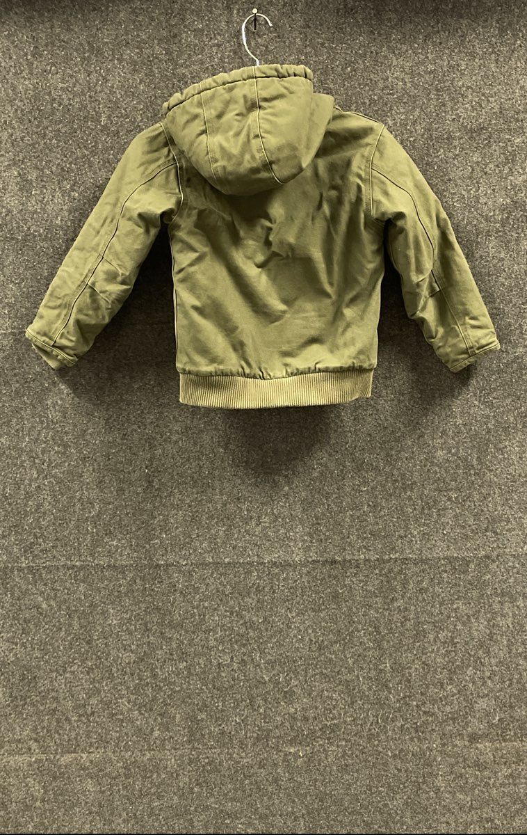 Carhartt Kids Green Duck Canvas Hooded Active Jacket OJ8545-B Sz XS (6)