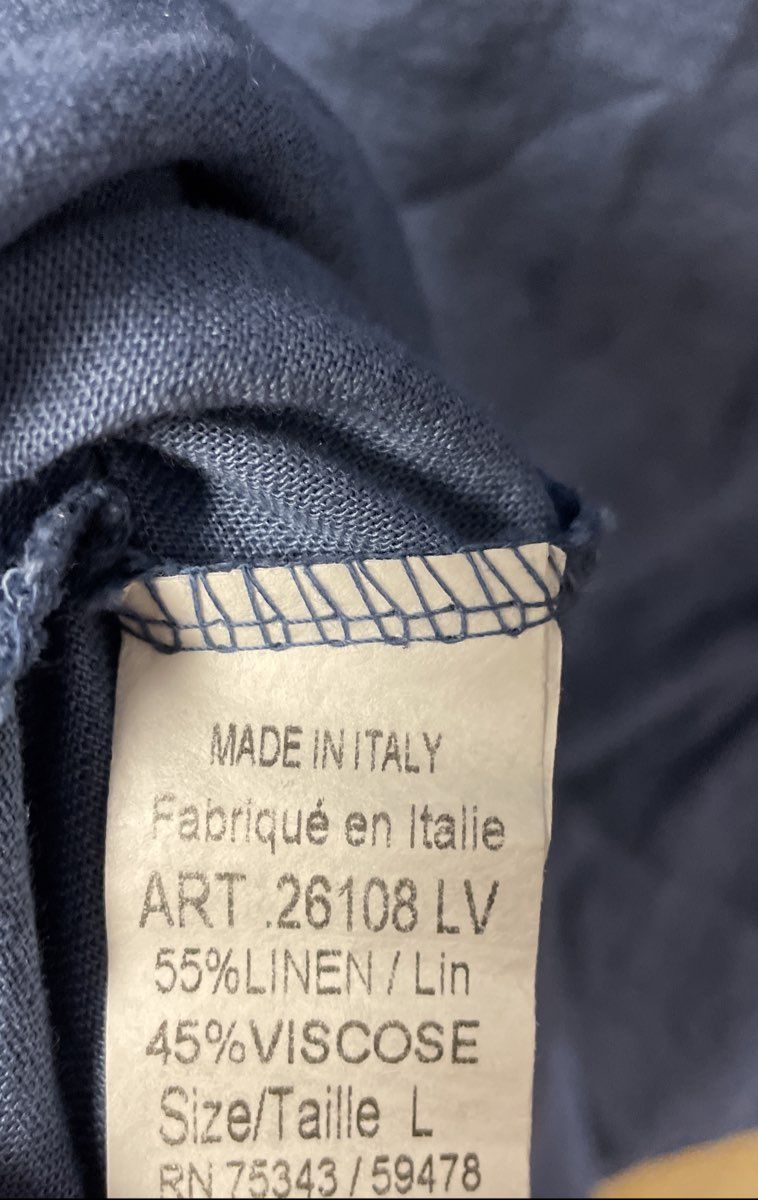 Valentina Naldi Women's Blue Linen Blend Sleeveless Dress Made in Italy Sz L