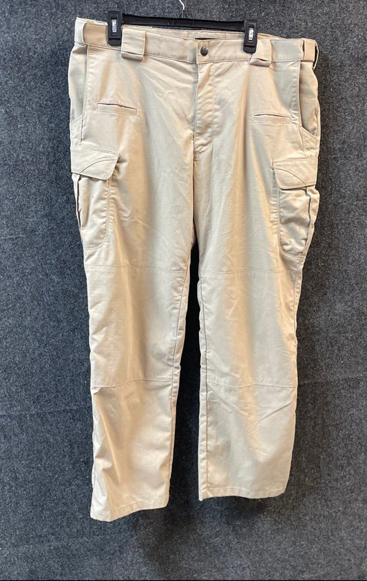 5.11 Tactical Men's Khaki Multi-Pocket Ripstop Cargo Pants Sz 38x30