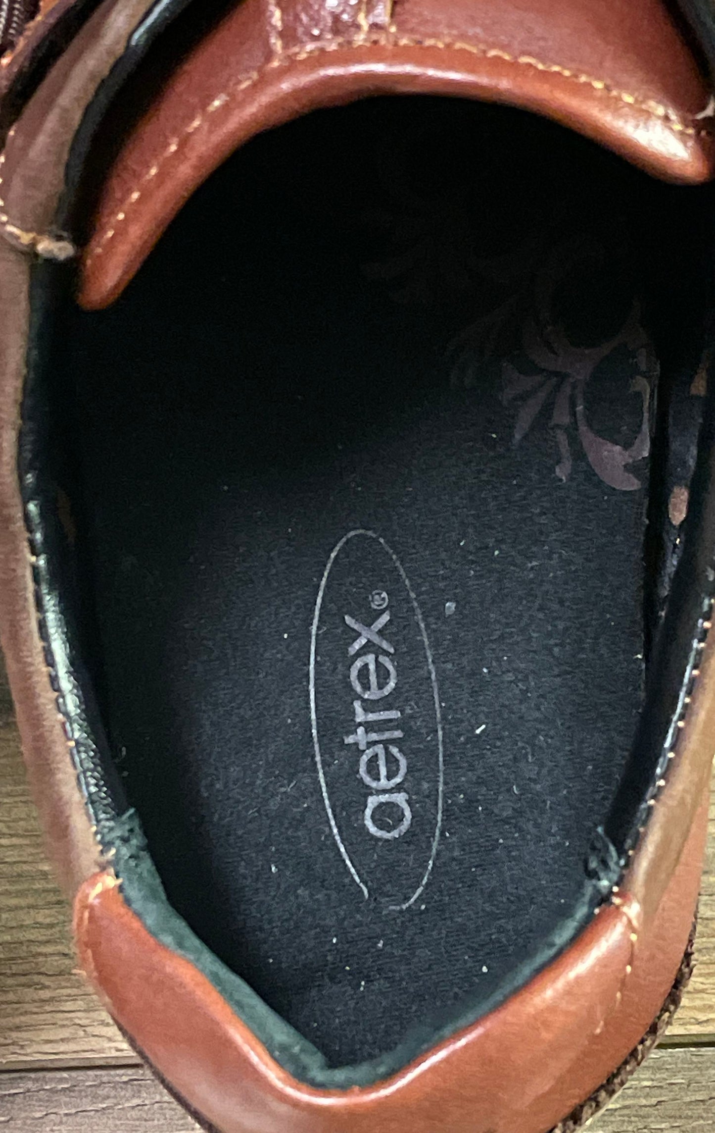 Aetrex Essence EF82W Brown Leather Comfort Walking Shoes Women's Size 7.5D