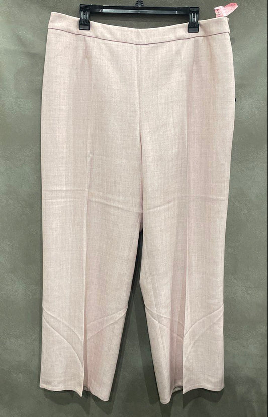 Evan-Picone Women's Dusty Rose Pink Herringbone Dress Pants Flat Front NWT Sz 18