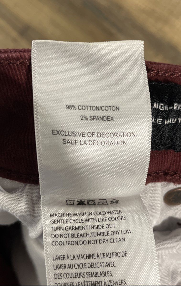 Lucky Brand Women's Burgundy High Rise Flare Jeans Maroon Cotton Sz 6/28 R