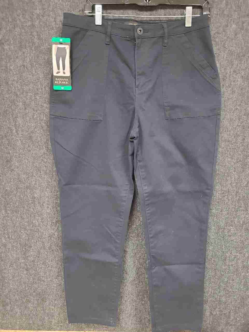 Banana Republic Women's Gray High Rise Utility Patch Pocket Tapered Pants NWT 12
