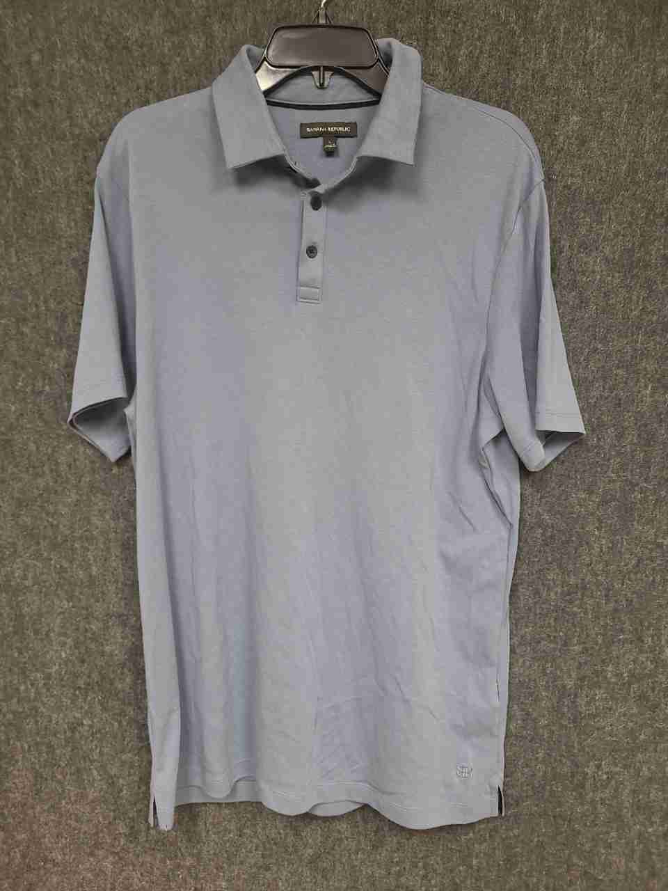 Banana Republic Men's Light Blue Short Sleeve Cotton Polo Shirt Sz L