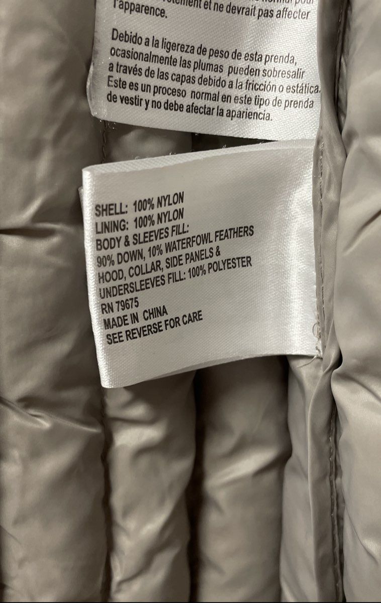 Michael Kors Women's Gray Packable Down Fill Quilted Puffer Jacket Sz L