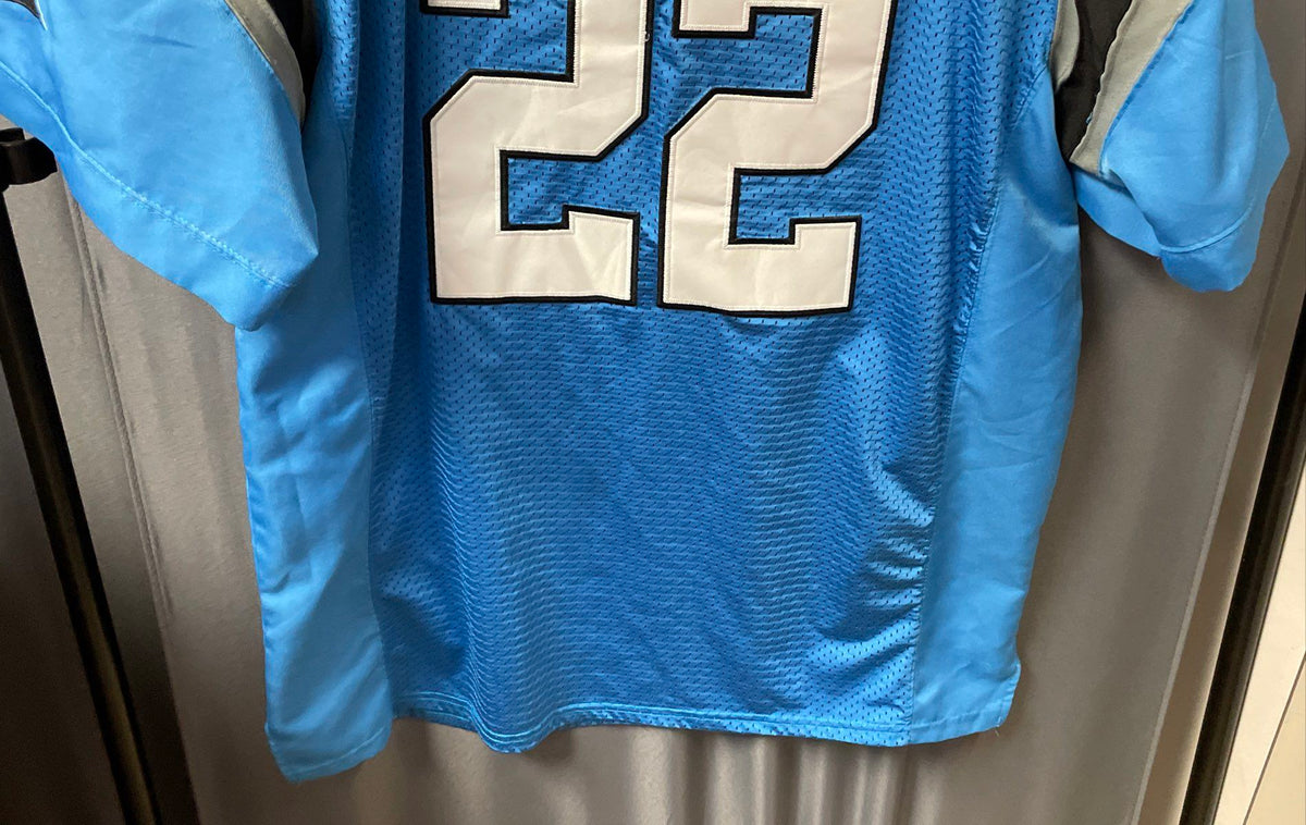 Nike Men's Carolina Panthers Christian McCaffrey #22 Blue NFL Jersey Size 52