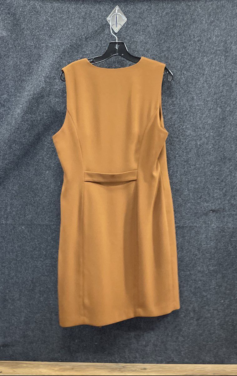 Vintage 90s Talbots Women's Brown Sleeveless Double Breasted Jumper Dress Sz 10