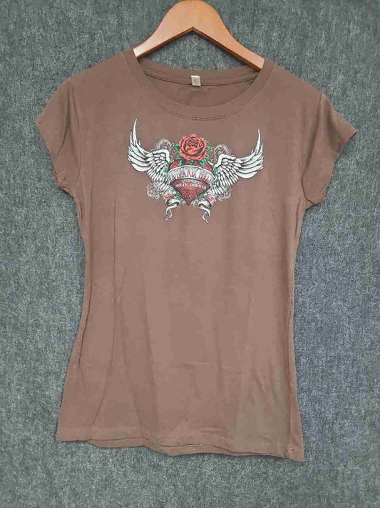 Sturgis Motorcycle Rally 2023 Women's Brown 83rd Anniversary Graphic Tee XL