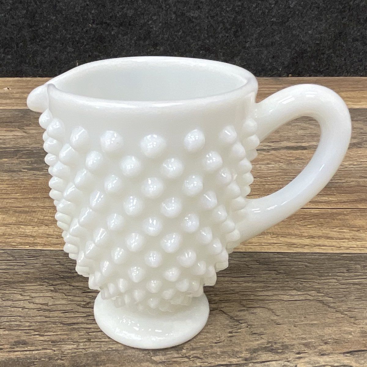 Vintage Fenton Hobnail Creamer & Sugar Milk Glass