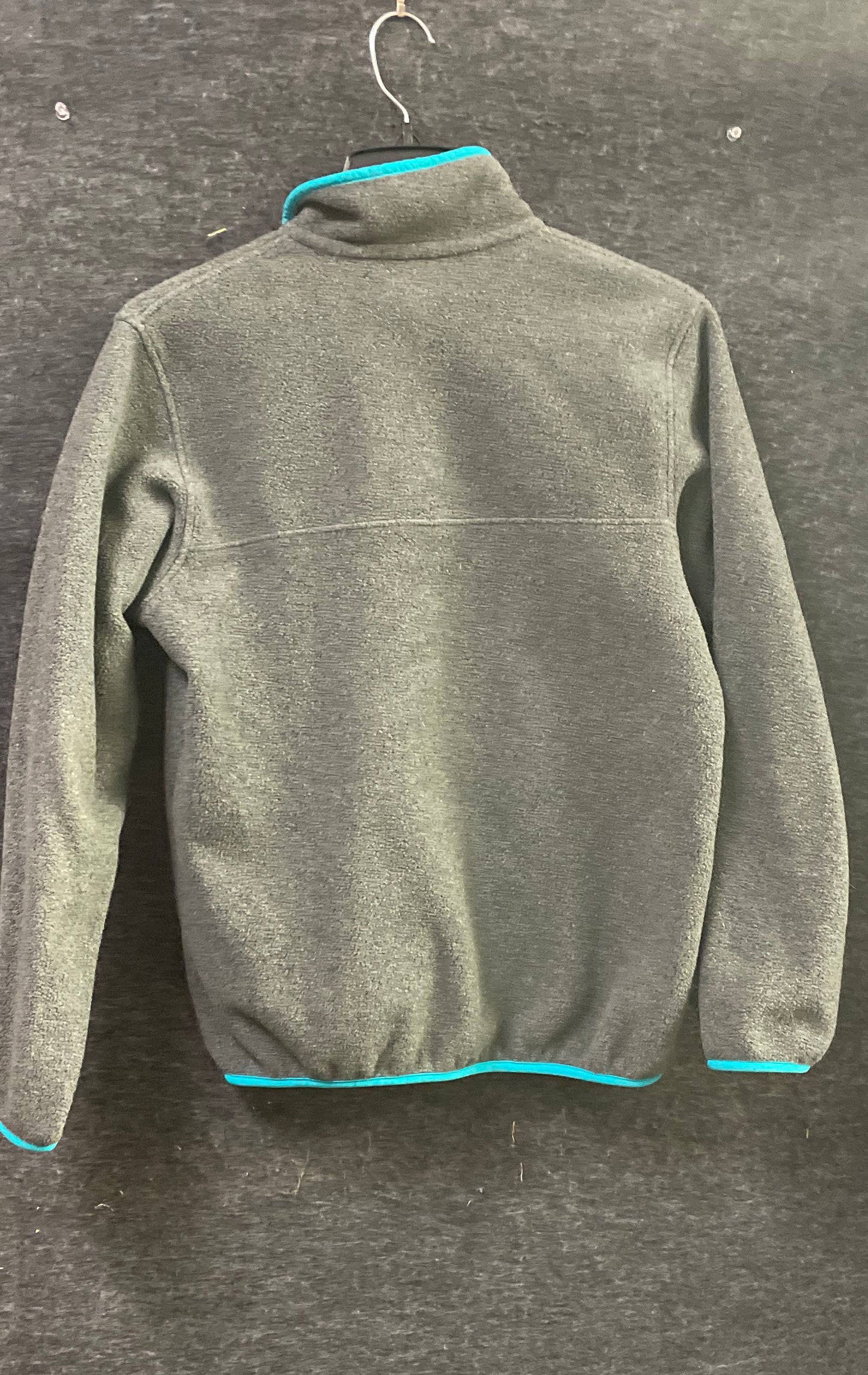 Patagonia Women's Synchilla Snap-T Fleece Pullover Gray Turquoise Blue Sz XS