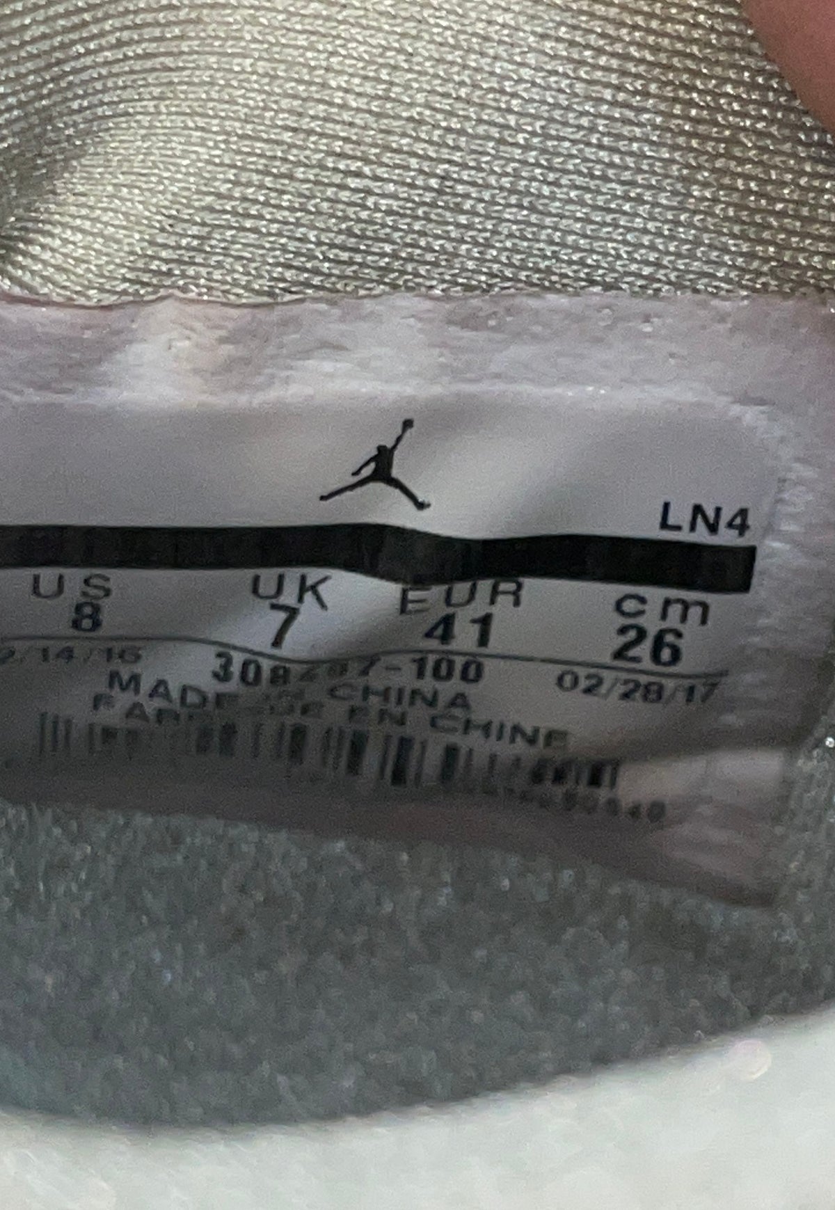 Nike Air Jordan 4 Retro Pure Money White Metallic Silver Size 8