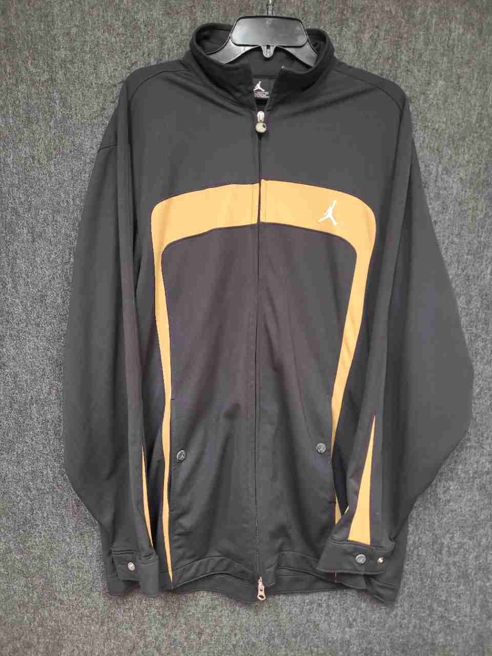 Nike Jordan Jumpman Track Jacket Black Orange Full Zip Men's Size Large