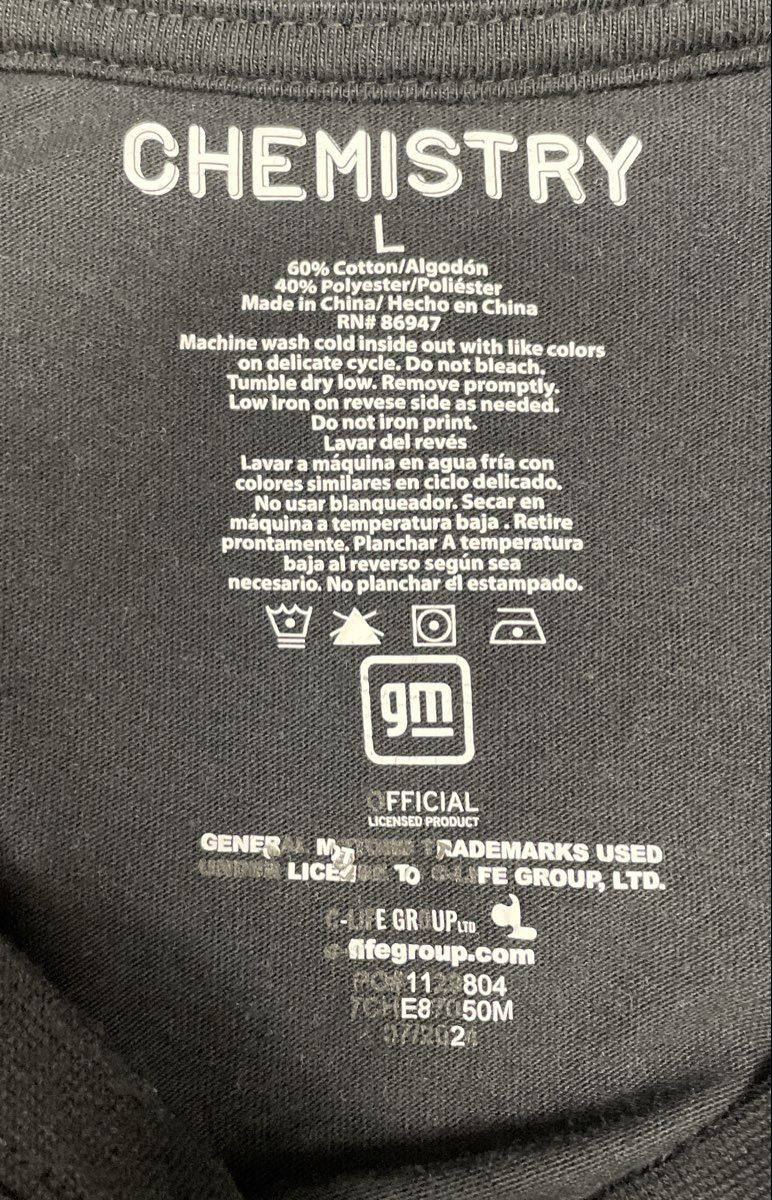 Chevrolet Corvette Speed 89 Graphic T-Shirt GM Licensed Chemistry Sz L