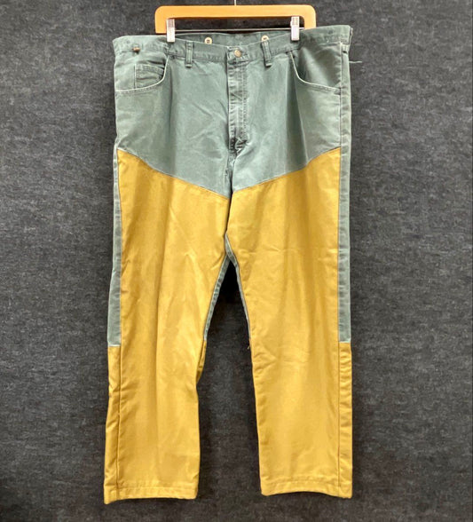 Wrangler Rugged Wear Mens Hunting Pants Green Tan Vintage 90s
