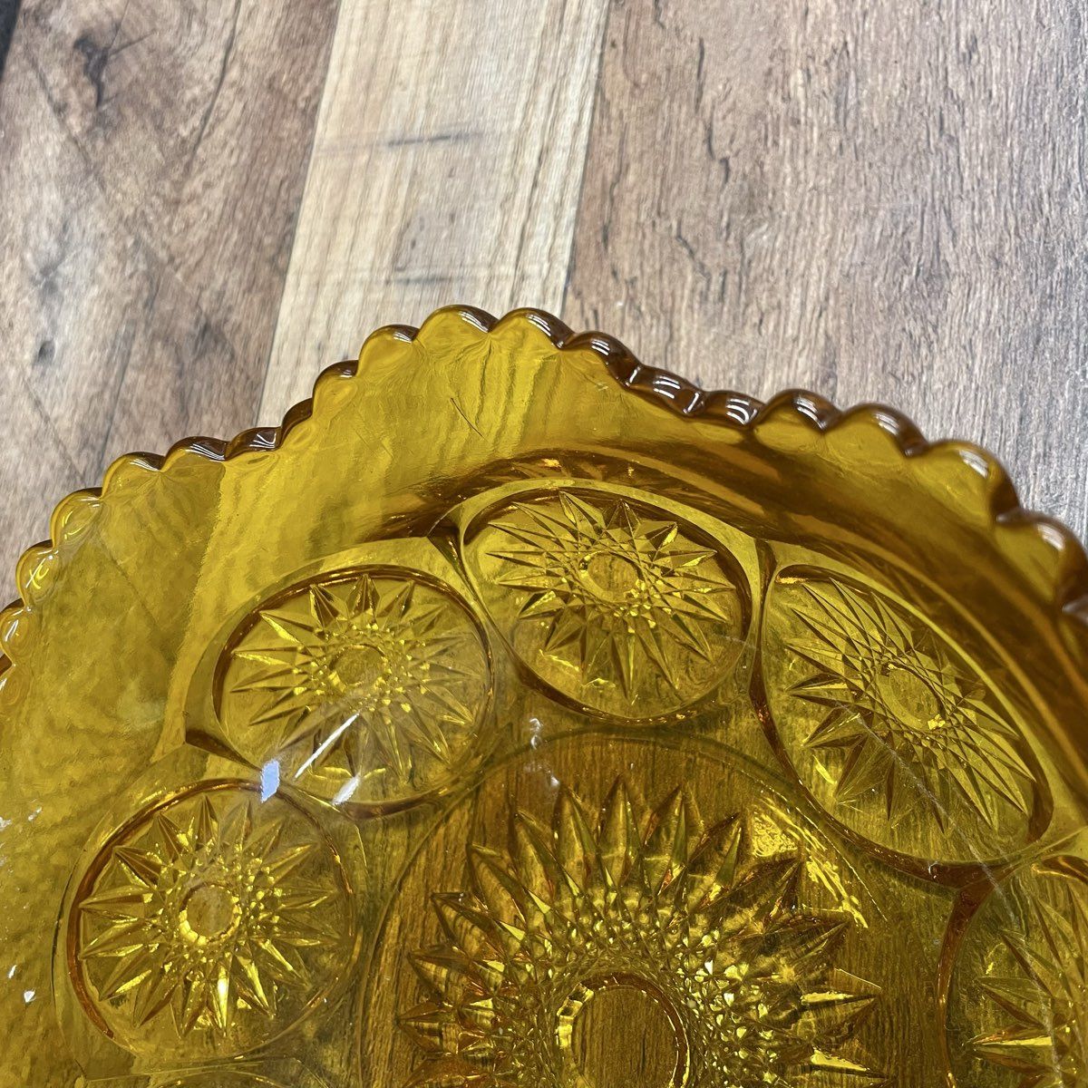 Vintage Style Amber Glass Bowl