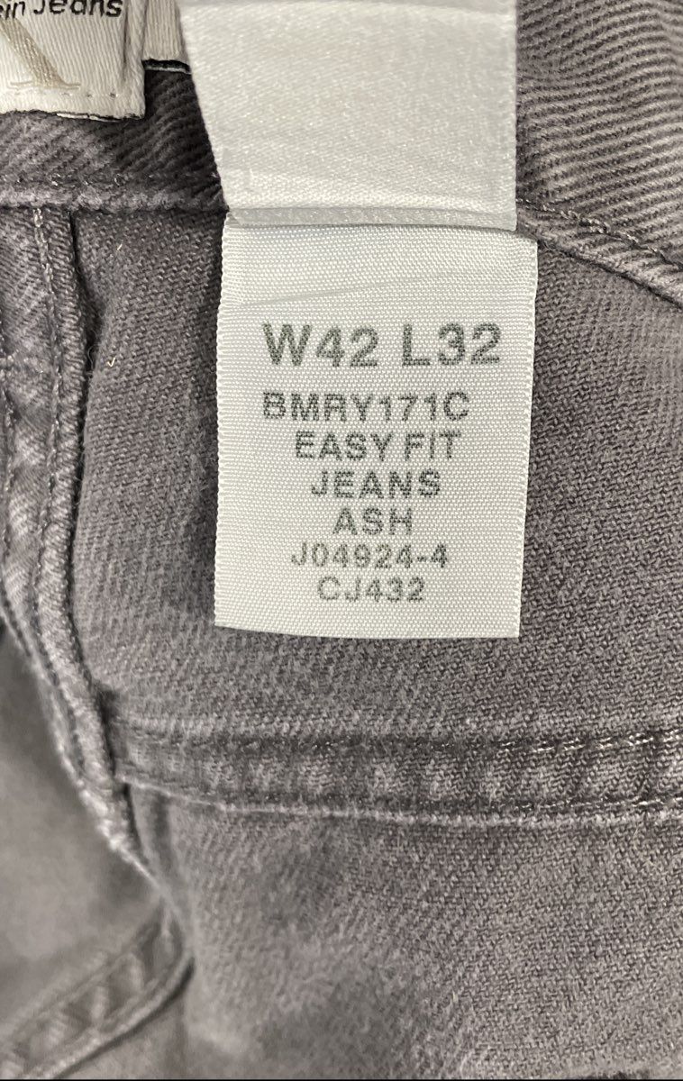 Vintage 90s Calvin Klein Women's Ash Grey Easy Fit Denim Jeans Sz 42x32