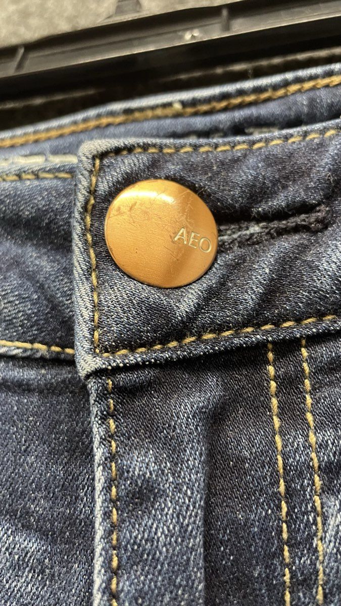 American Eagle Women's Superlow Jegging Jeans Blue Super Stretch Denim Size 2