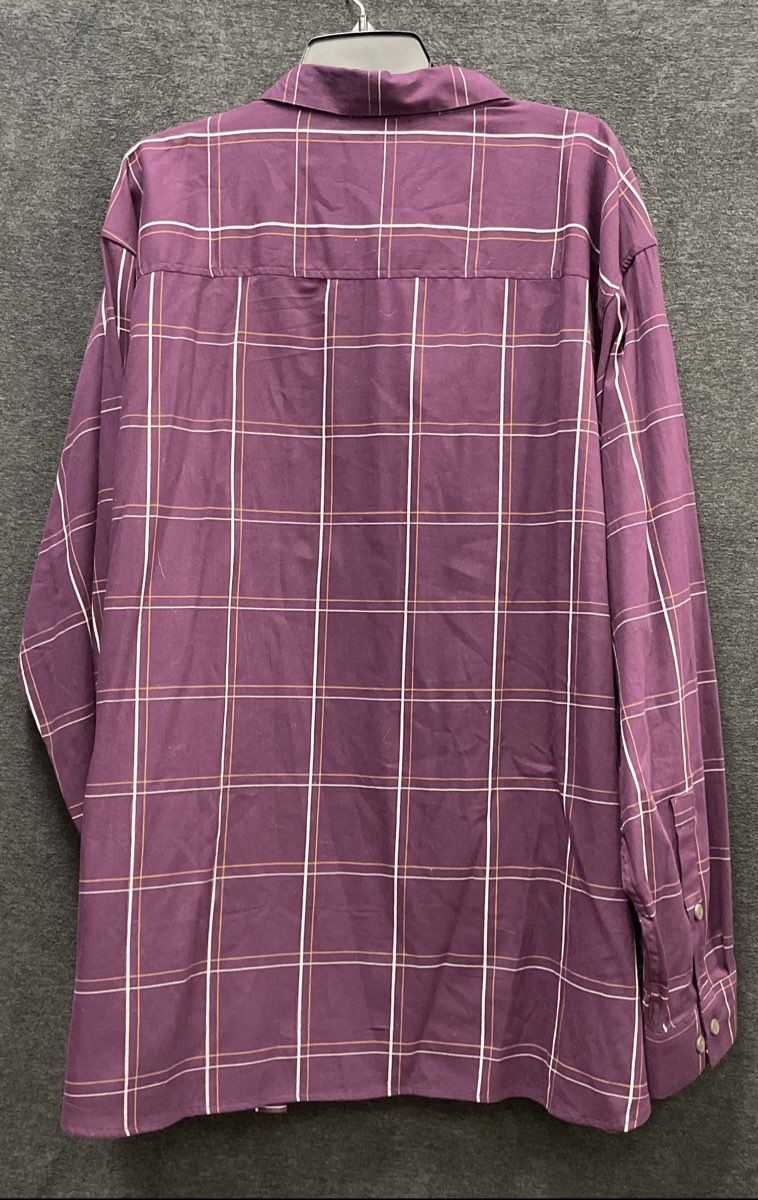 Columbia Men's Purple Plaid Long Sleeve Button Down Shirt 3X NWT