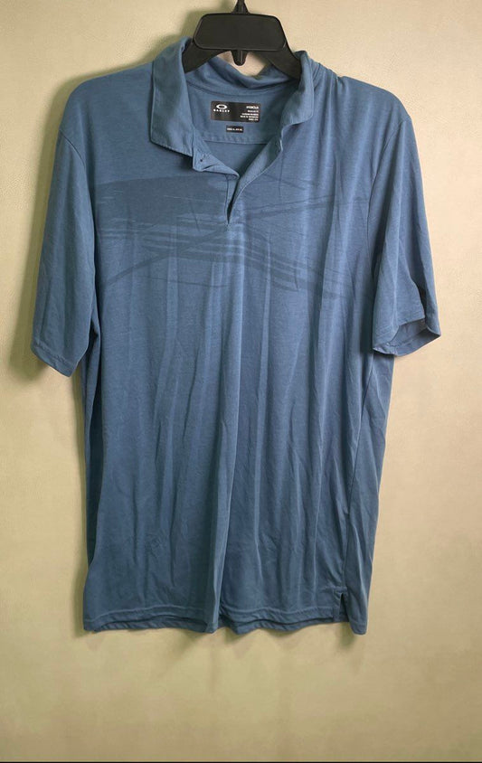 Oakley Men's Blue Hydrolix Short Sleeve Performance Polo Shirt Sz XL