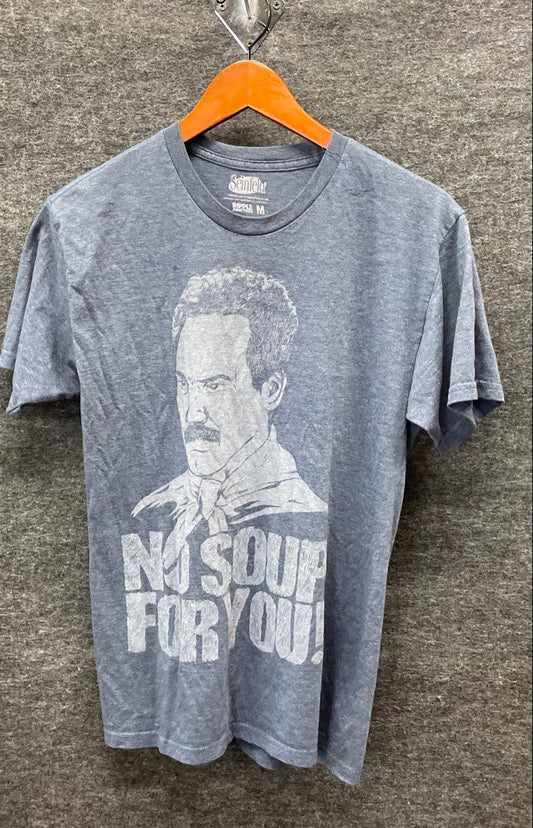 Seinfeld No Soup For You Blue Graphic T-Shirt Reprint Ripple Junction Sz M