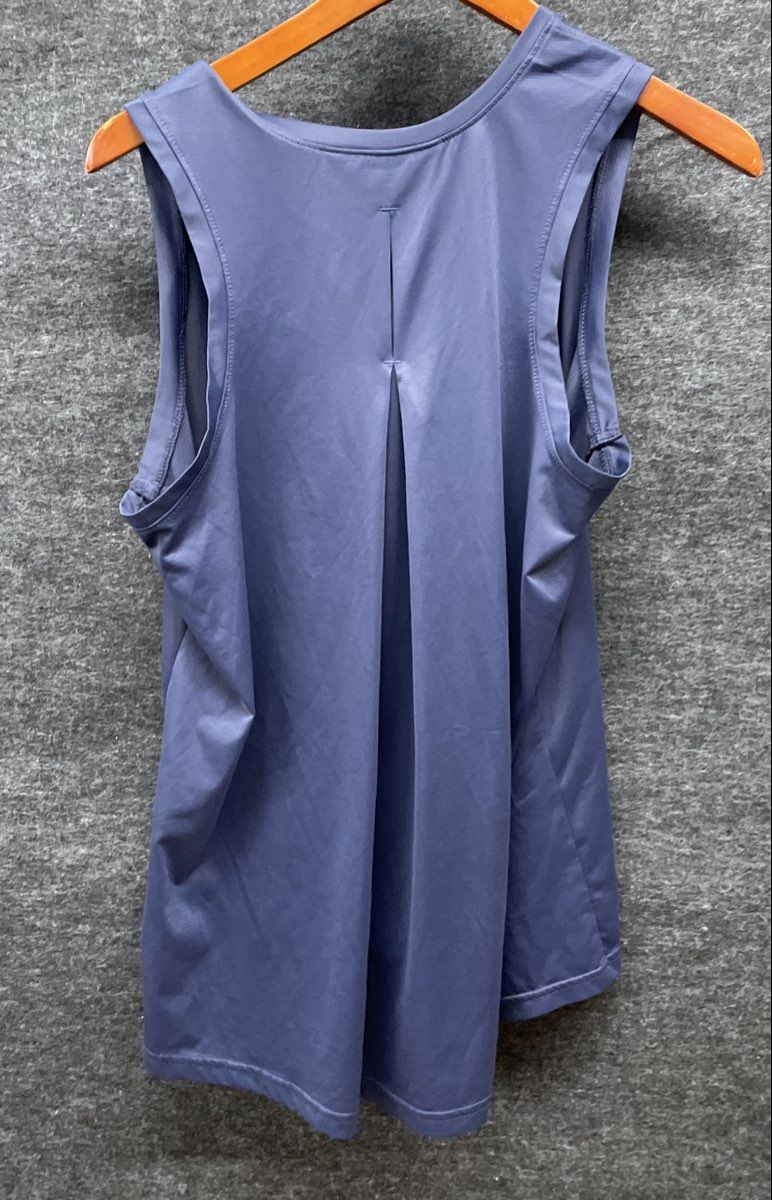 Columbia Women's Blue Omni-Wick Back Pleat Hiking Active Tank Top Sz XL