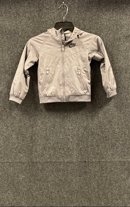 Nike Toddler Full Zip Hooded Windbreaker Jacket Grey Mesh Lined Sz 4T