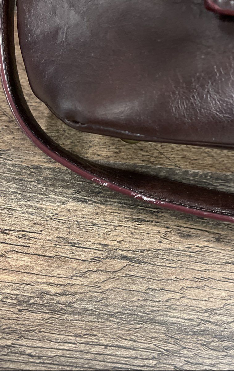 Tignanello Burgundy Brown Two Tone Leather Satchel Bag NWT RFID Crossbody
