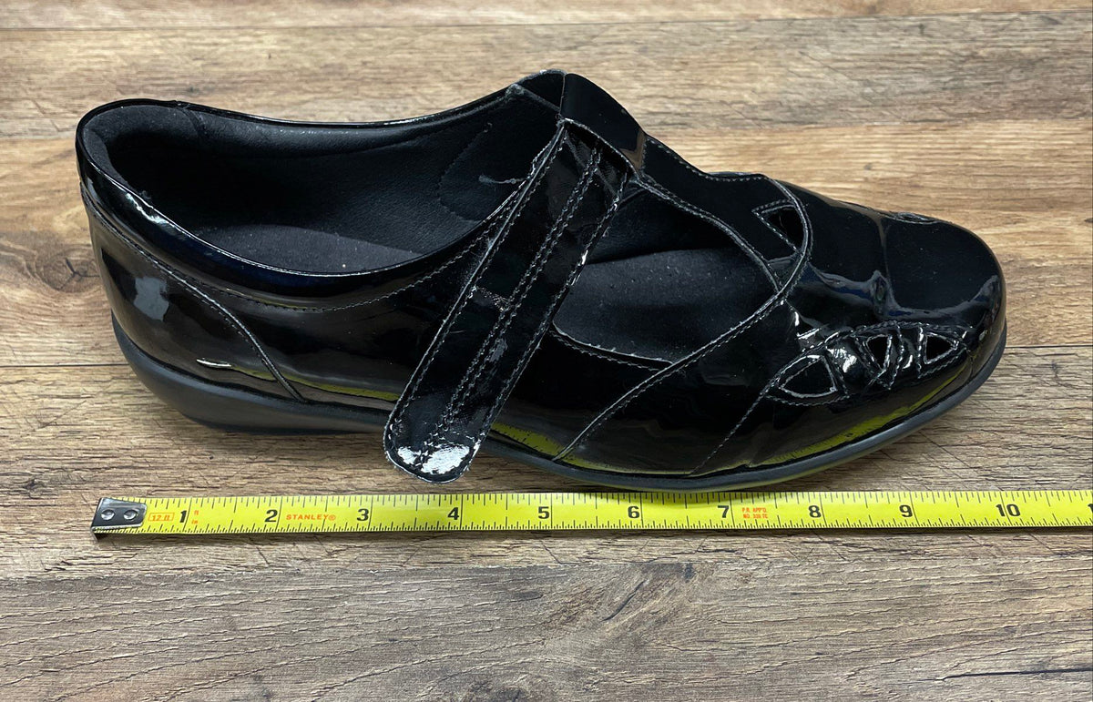 Cosyfeet Black Patent Leather T-Strap Mary Jane Women's Comfort Shoes Size 5 UK