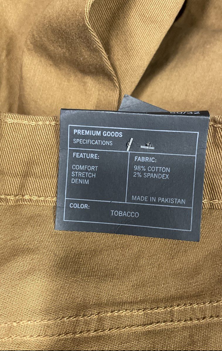 Steve's Jeans Men's Tobacco Regular Fit Comfort Stretch Cargo Jeans NWT 50/32