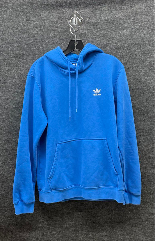 Adidas Originals Men's Blue Trefoil Logo Pullover Hoodie Fleece Lined Sz M