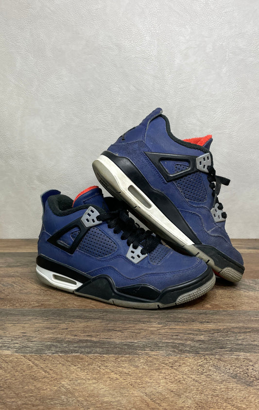 Nike Air Jordan 4 Retro Winterized Loyal Blue GS Size 4Y CQ9745-401