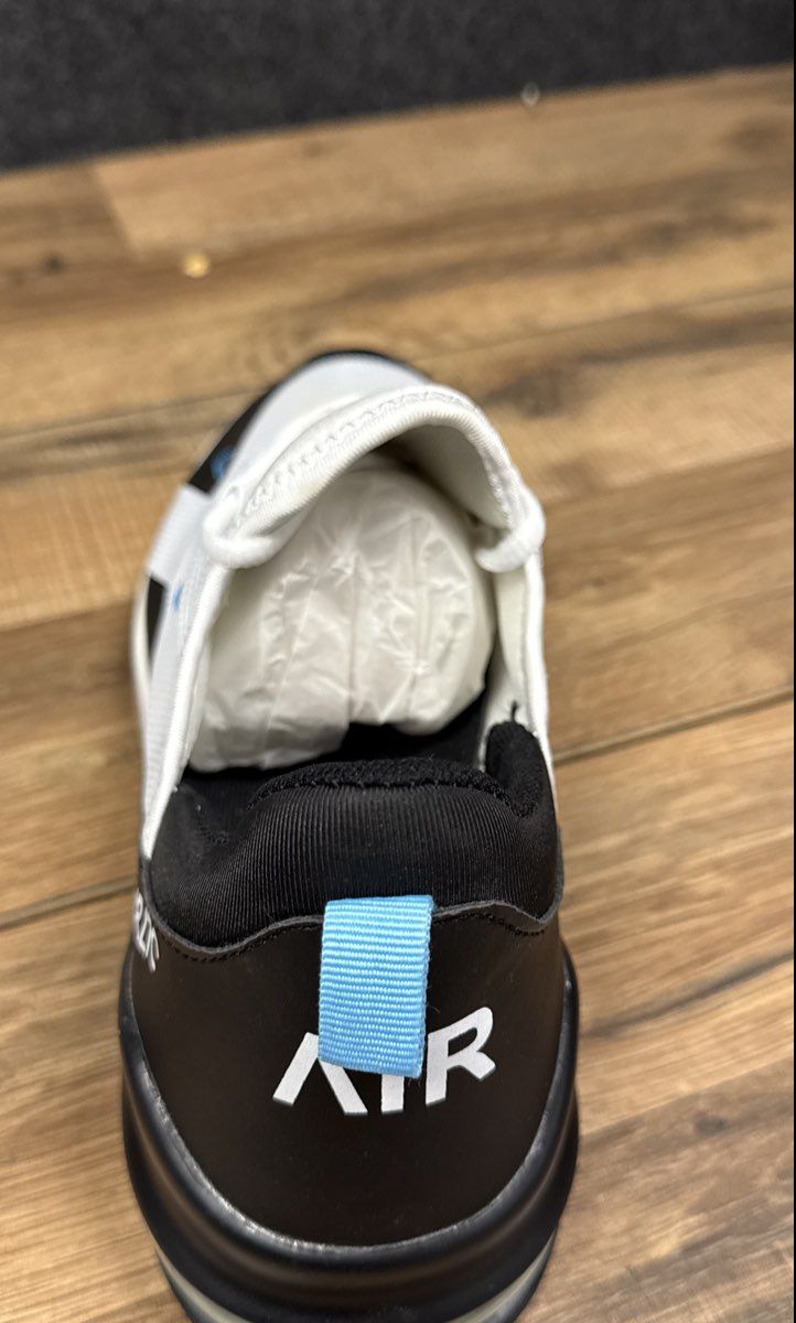 Nike Air Max 270 White Black Blue Lifestyle Sneakers Size 43