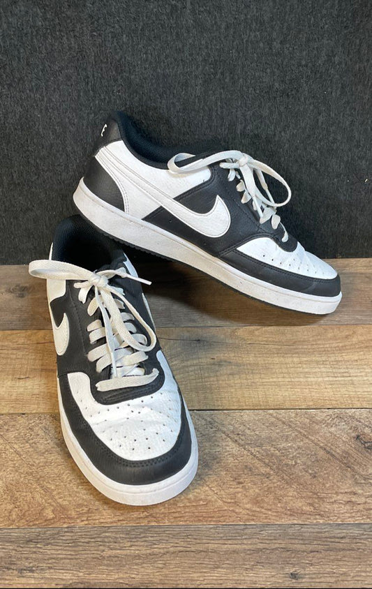Nike Court Vision Low Next Nature Black White Sneakers Women's Size 9