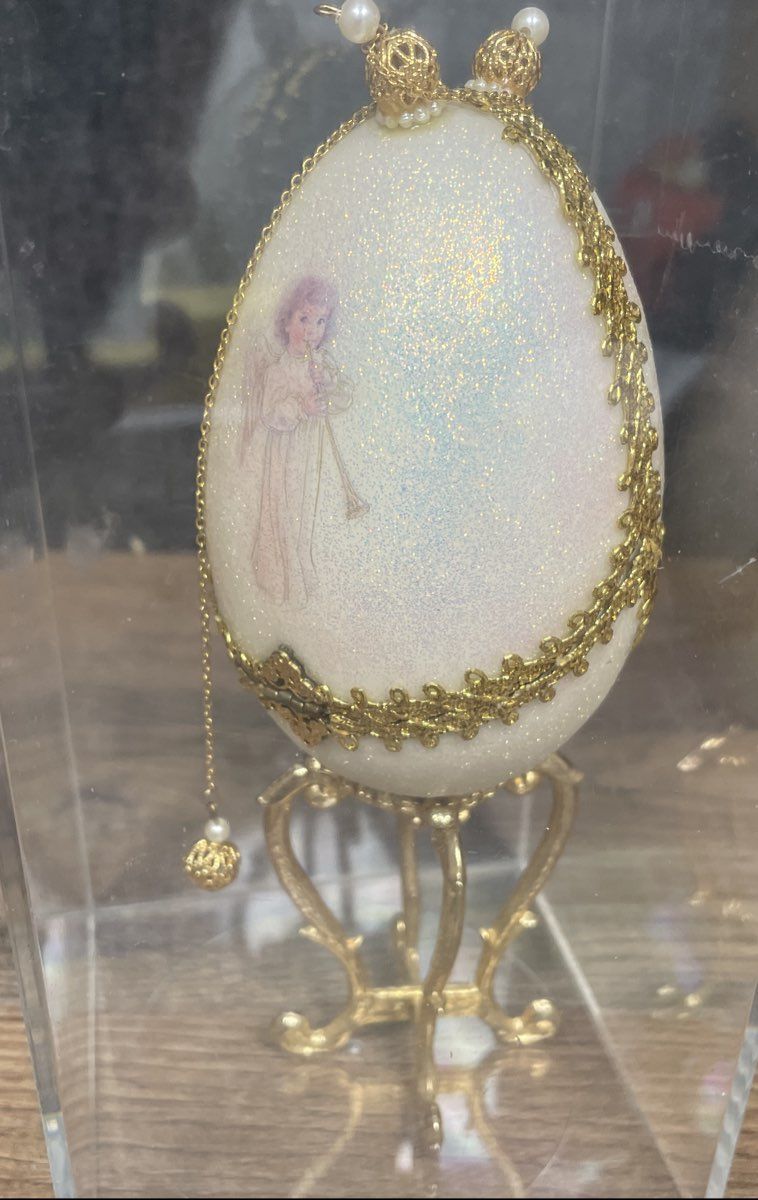Decorative Goose Egg Styled Trinket Box