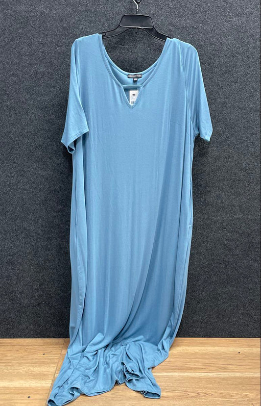 Lane Bryant Women's Blue V-Neck Strappy Maxi Dress Sz 18/20 NWT