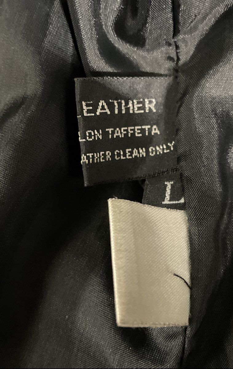 Winlit Women's Vintage 80s Black Leather Brocade Trench Coat Jacket Duster L