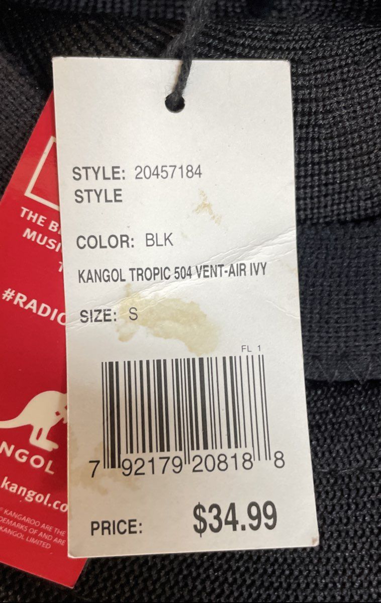 Kangol Tropic 504 Ventair Ivy Cap Black Small NWT