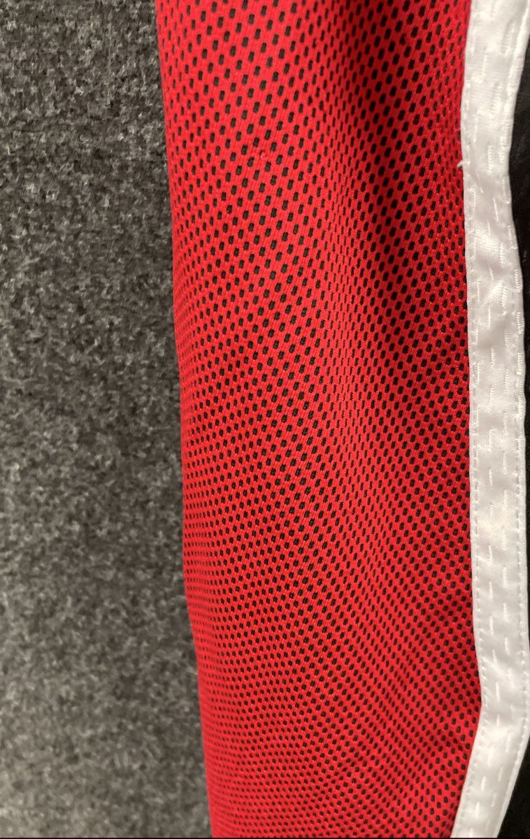 AND1 Men's Basketball Shorts Black Red White Mesh Athletic Side Stripe Sz XL