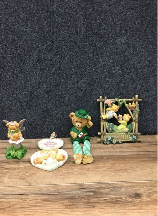 Priscilla Hillman Cherished Teddies Resin Figurines Lot of 5 Fairy Irish Bear