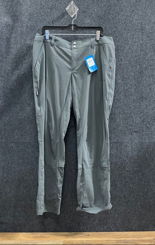 Columbia Women's Saturday Trail Straight Leg Pants Grey Active Fit Sz 16W NWT