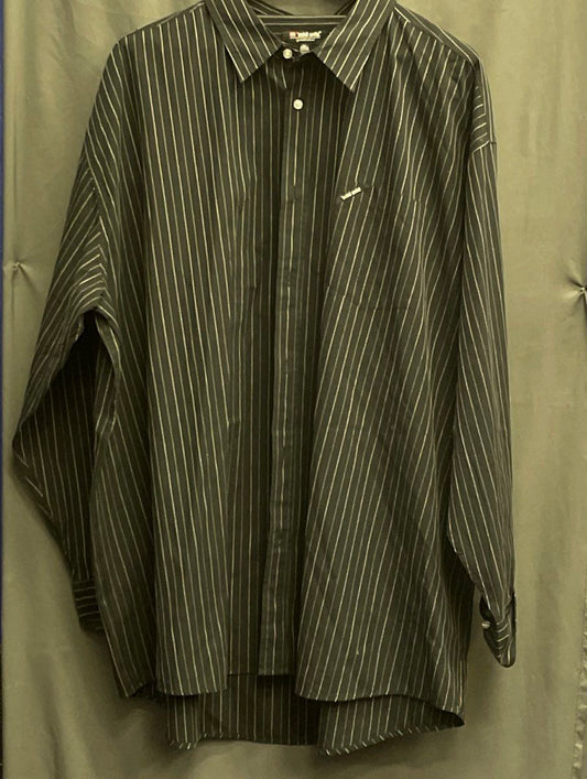 Ecko Unlimited Men's Black Pinstripe Button-Up Shirt Sz 5X NWT