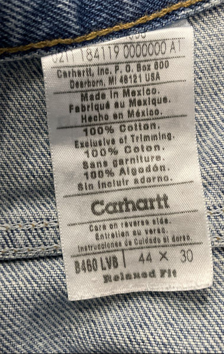 Carhartt Men's Blue B460 Relaxed Fit Denim Jeans Sz 44x30