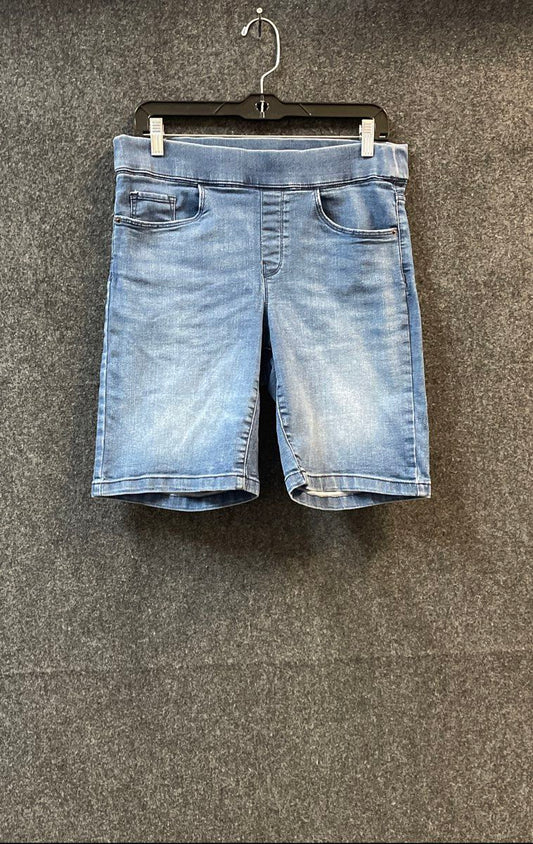 DKNY Jeans Women's Blue Stretch Denim Pull On Bermuda Shorts Size M