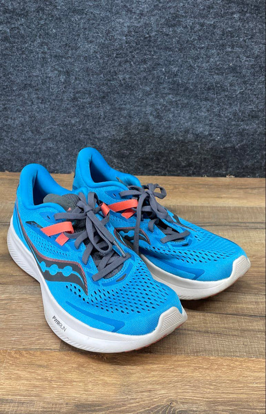 Saucony Ride 15 Blue Coral Women's Running Shoes Size 8.5