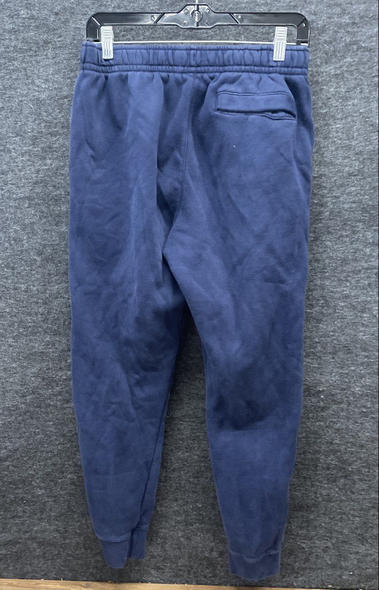 Nike Men's Navy Blue Fleece Jogger Sweatpants Embroidered Swoosh Logo Size M