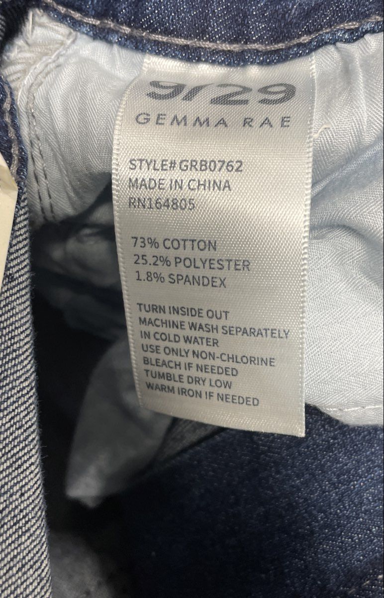 Gemma Rae Women's Blue Hi-Rise Split Flare Front Seam Jeans Sz 9/29 NWT